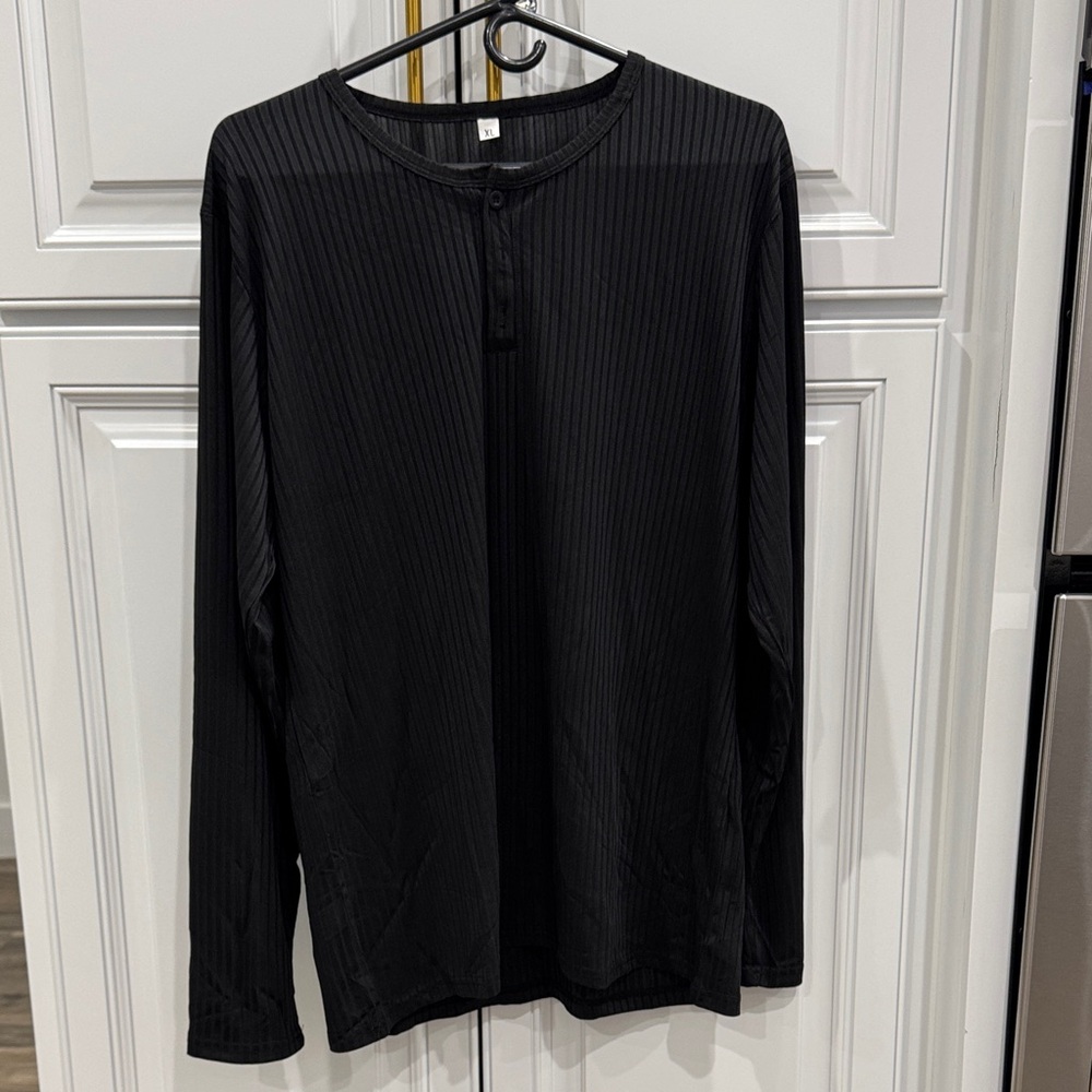 Black Men's Long Sleeve Shirt